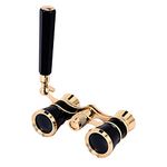 Hbbebdgg Black 3X25 Opera Binocular Coated Lens Telescope Opera Glasses Coated Theater Glass Lady Glass Handle Women Girls Gifts