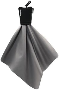 SPUDZ Classic | Microfiber Cloth Screen Cleaner and Lens Cleaner | Open Bottom | Black | 10 x 10 Inches