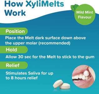 OraCoat XyliMelts Mild Mint Discs, 40-Count – Fast-Acting Dry Mouth Relief