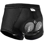 X-TIGER Men's Cycling Underwear Shorts 5D Padded Gel,MTB Biking Shorts Pants with Breathable,Adsorbent Design, Blackgray 1, X-Large