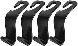 IPELY Car Seat Back Hook Auto Seat Headrest Portable Organizer Holder Hooks(Black -Set of 4)