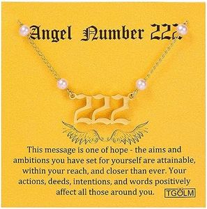 TGOLM Dainty Angel Number Ankle Bracelet Faux Pearl Beaded Anklet for Women Beach Foot Jewelry, Copper, no gemstone