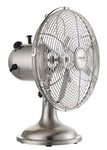 Minka-Aire F310-BN Retro II Style Table Top Fan in Brushed Nickel