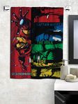 Athom Living Marvel Ironman & Avengers Premium 100% Cotton Kids Bath Towel 350 GSM 60x120 cm Pack of 2