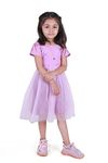 TAGAS Baby-Girl's Valantino & Net Fit and Flare Standard Length Dress (KD-402-WINE-9_Wine_9 YEARS-10 Years)