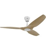 Big Ass Fans – Haiku L, Smart Ceiling Fan – Energy Efficient Cooling for Home, Bedroom, Office, Living Space, and More – 16 Lighting Settings with 7 Speed Settings – 52” - Caramel/White