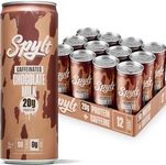 Spylt High Protein Chocolate Milk with 60mg Caffeine & 20g Protein - Ready to Drink, Sugar Free, Lactose Free Milk, Perfect for Workout Recovery & Afternoon Pick Me Up Protein Shake - 12 Count