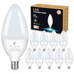 Sailstar Candelabra Light Bulbs 60 Watt Equivalent, 4000K Natural Daylight, 5W E12 Small Base Type B LED Bulbs, 500 Lumens, Chandelier Ceiling Fan Light Bulbs, CRI 85, Non-dimmable, Pack of 10