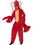 Smiffy's Men's Lobster Costume with Bodysuit and Hood, Red, One Size