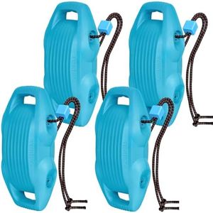 AWEMUFA 4 Pack EVA Boat Fenders for Docking, Large Boat Bumpers for Docking Upgraded Blue Boat Buoys Bumpers, Fit for Pontoon, Bass, Deck and Jon Boat