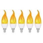 E12/E14 Led Fire Light Bulb, Flame 