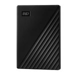 WD 1TB My Passport Portable External Hard Drive HDD, USB 3.0, USB 2.0 Compatible, Black - WDBYVG0010BBK-WESN