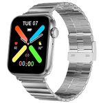 Fire-Boltt Visionary Ultra 1.78" AMOLED, Stainless Steel Luxury Smart Watch, Bluetooth Calling with Rotating Crown, 100+ Sports Mode, TWS Connection (Silver)