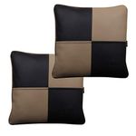 ABLE U-Plus Comfy Pillow Square Cushion Black & Beige for Honda Accord New Set of 2 pcs