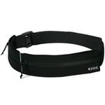 EGOO - Water Resistant Running Belt with Adjustable Elastic Strap, Lightweight Large Capacity Sports Waistpack with Dual Pockets for Running, Workout, Walking, Biking, Travel & Outdoor Activities