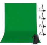 10 ft. x 20 ft. Professional Chromakey Green Photography Studio Muslin Backdrop Background 100% Cotton Muslin Backdrop Photo Screen (Green)