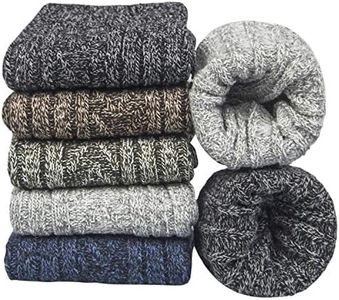 YSense Beau 5 Pares de Calcetines Lana Merino Mujer, Termicos Invierno Grueso Antideslizante Desenderismo Premium Transpirables para Mujeres
