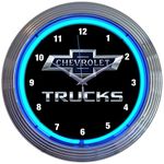 Neonetics Chevrolet Chevy Trucks 100th Anniversary Clock 15 Inch Diameter with Blue Neon – 8CHVTK