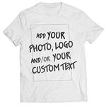 lepni.me Mens T-shirt Make Your Own Personalised Design With Favorite Photo or Custom Text (L White Multi Color)