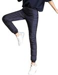 HaoMay Women's Winter Warm Lightweight Down Pants Compressor Snow Trousers (Large, Navy)