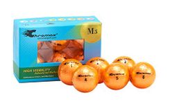 Chromax M5orange6p Metallic Colored Golf Balls (Pack of 6), Orange