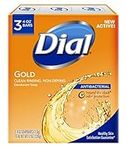 Dial Antibacterial Deodorant Bar Soap, Advanced Clean, Gold, 4 oz, 3 Bars