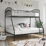 Novogratz Bushwick Metal Bunk Bed, Twin/Full, Black