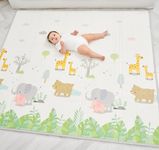 SUPERBE BEBE Reversible and Non-Toxic Thick Foldable Waterproof Foam Baby Play Mat 200x180x1,5cm. Floor Mat for Kids Toddlers Children. for Boy or Girl Child's Room. Extra Large Size