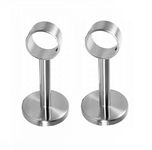 UNIQUELLA Close Cap Stainless Steel Universal Ceiling Mount Bracket Silver Wall Mount Ceiling Holder Brackets for Door and Windows - Pack of 2 Piece