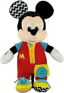 Clementoni Disney Baby Mickey Vísteme Infantil para Desarrollar La Psicomotricidad Fina Y Las Habilidades Manuales, Juego Montessori 1 Año, Juguete Bebé 18 Meses, Color multilingüe, M (17859)