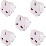 TEC UK - 5 X UK to US Travel Adaptor suitable for USA, Canada, Mexico, Thailand - Refer to Description for country list