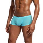 Mens Basic Bikini Briefs Low Rise Ice Silk Underwear Men Underpants Underwear Shorts Boxer Briefs Ultra-Thin Pouch Solid Color Men's Underwear Underwear Bottom Light Blue