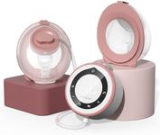 Momcozy Breast Pump V1 Pro Hospital-Grade, Hands-Free & Portable Wearable Pump, Upgraded Electric Pump with 3 Fine-Tuned Rhythms|15 Levels, Come with Leak-Proof DoubleFit Flange, Cozy Red