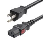 StarTech.com 12ft (3.6m) Heavy Duty Power Cord, NEMA 5-15P to Locking C13 AC Power Cable, 15A 125V, 14AWG, Replacement Computer/Monitor Power Cord - UL Listed (27LC-4B00-POWER-CORD)