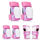 YOOXARMOR Adjustable Kids/Toddler Knee Pads Elbow Pads Wrist Guards Set for 3-8 Years Boys Girls,Child Protective Gear Set for Roller Skates,BMX,Bike,Cycling, Skateboard, Inline Skating, Scooter