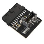 LINKUP - [Active Chip USB 3.0 (3.2 Gen 1) Internal IDC 20 Pin Motherboard Header to A-Key (Type-E) 20 Pin Female Converter for Type C Panel Mount Adapter