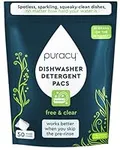 Puracy Dishwasher Detergent Pods, 50 Count, Natural Dishwasher Pods for Spotless and Residue-Free Dishes, Free & Clear Enzyme-Powered Automatic Dishwasher Pod, 2-in-1 Dishwasher Tabs