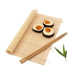 Perfect Pricee All Natural Bamboo Sushi Rolling Mat (100% Authentic Sushi Rolling Mat - 9.5 Inch x 9 Inch | Make Sushi at Home) (Sushi Mat)