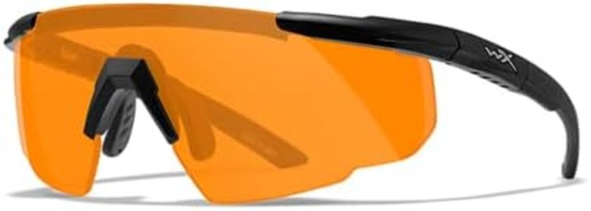 Wiley X │ Unisex │ Outdoor, Tactical Sunglasses │ Wrap Around Frame│ Saber Advanced│ Protective Eyewear│ Interchangeable Lenses (Light Rust Lenses | Matte Black Frame)