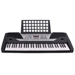 AW 61 Key Electronic Keyboard Digital Electric Piano Organ with Sheet Music Stand LCD Display for Personal Children Beginner