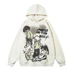 POOPMOOM Y2k Hoodie Oversized Sweatshirt Men Women Grunge Harajuku Graphic Hoodies Pullover Streetwear Aesthetic Hoodies, 1-1-white, X-Large