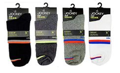 Jockey Men's Ankle Length Cotton Socks (Pack Of 4) (jockey7051medium_arodnklepack4_Multicolour)