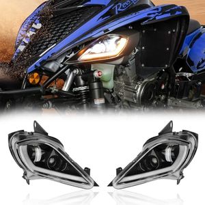 KEMIMOTO LED Headlights With Low Beam, Daytime Light, Turn Signal Compatible With Raptor 350 450 700, YFZ 450 450R 450X, Wolverine 350 - Replacement for TG-84310-03-00 5TG-84110-03-00 (2PCS)