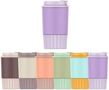 Mi Ko Mi Ka Taza Termo Café y Te para Llevar 360ml - Taza Térmica de Acero Inoxidable con Tapa… (Morado)