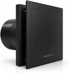Airflow QT100 B Black Extractor Fan 25L/s Flowrate – Ultra Quiet 25 dB(A), Energy Efficient 5W, 2 -Speed Options, German Engineered, QuietMark Certified, 3-Year Warranty