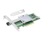 Buacoz 10GB PCI-E X8 Ethernet Fiber Optic Network Card Adapter, Single SFP+ Port Controller,with Intel 82599 Chip X520-SR1 Support Windows Server/Linux/VMware(with 1 Piece Multi-Mode Optical Module)