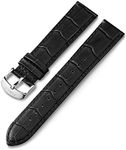 Timex Men's Two-Piece 20mm Quick-Release Strap, Black Croco/Silver-Tone, Modern