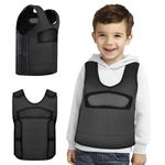 Weighted Vest for Kids (Small, Ages 2 to 4) with Sensory Issues Compression Vest for Kids with Autism, Adhd, Spd, Mood, and Processing Disorders, Including 6 Removable Weights Black