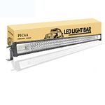 PICAA LED Light Bar 7D Tri-Row 52in 675W Spot Flood Combo Beam LED Work Lights Bar Lamp Light for Car Truck Offroad Driving Lamp SUV UTE 4WD 12V 24V Waterproof Driving Work Lamp 6000K