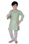 Pro-Ethic Style Developer Cotton Kids Kurta Pyjama For Boys | Kurta Paijama Set, (S-145) (Light Green, 13-14 Years)